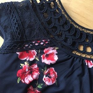 MAURICE’S top with beautiful lace embellishments.